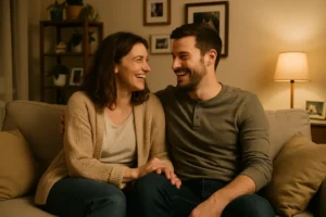 A couple enjoying a moment together, capturing the essence of daily support in their relationship.