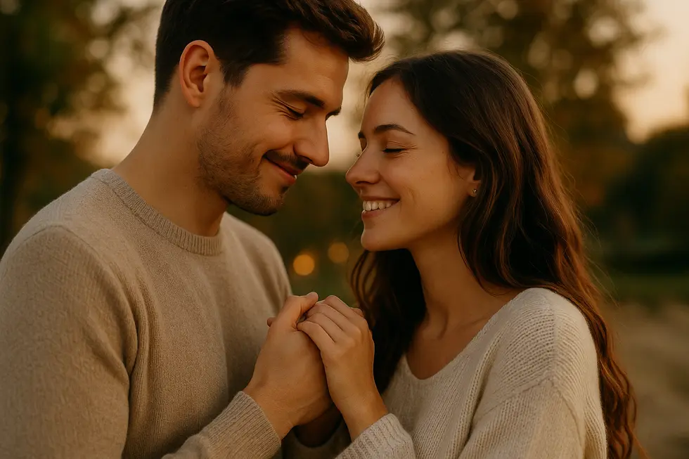 Para trzymająca się za ręce, symbolizująca miłość i zaufanie w związku.