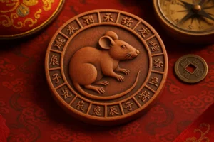 A dynamic cover image showing the Rat sign of 2008, symbolizing intelligence and cultural significance.