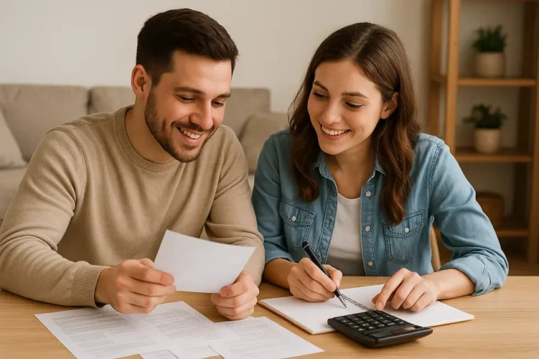 Para planuje swoje finanse, co symbolizuje wspólne zarządzanie finansami.