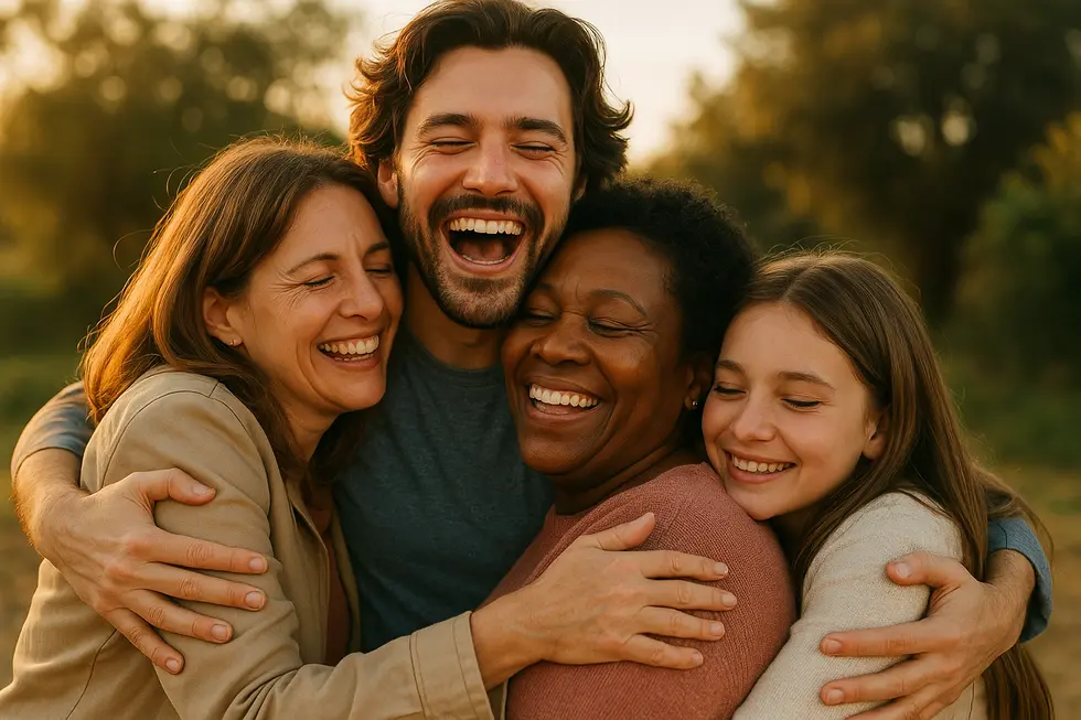 Obraz Raka otaczającego bliskich, wyrażający jego opiekuńczą naturę i głębokie emocje.