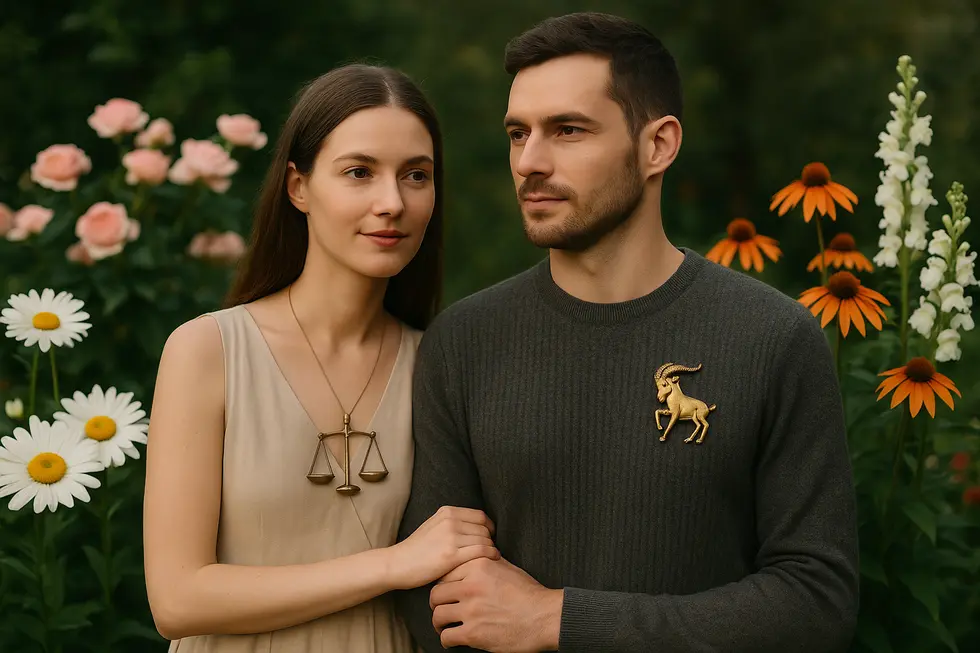 Waga i Koziorożec idą ramię w ramię, symbolizując zharmonizowaną relację.