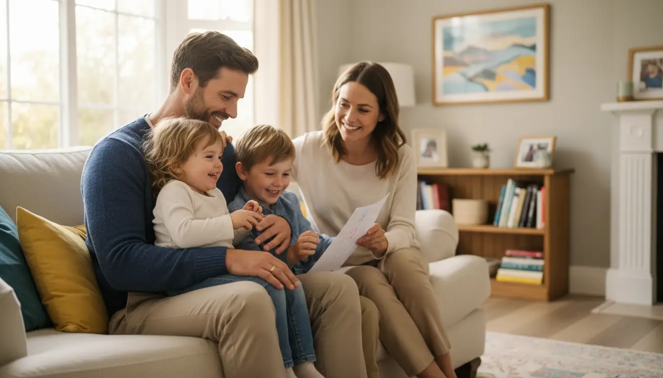 Mężczyzna o imieniu Jan w ciepłym domowym otoczeniu symbolizujący odpowiedzialność towarzyskość i przywiązanie do wartości rodzinnych