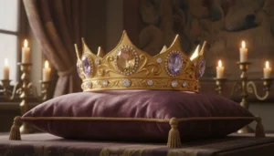 Złota korona symbolizująca królewskie pochodzenie imienia Kacper od jednego z Trzech Króli ze Wschodu