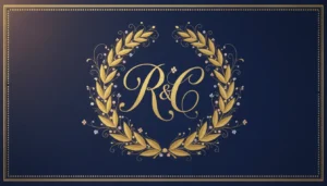 Elegancka ilustracja symbolizująca znaczenie imienia Aleksander z królewskim wieńcem laurowym i złotymi akcentami na granatowym tle