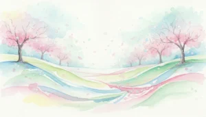 Znaki zodiaku daty przedstawione jako cztery pory roku wiosna lato jesien zima w pastelowych kolorach symbolizujące cykl zodiakalny