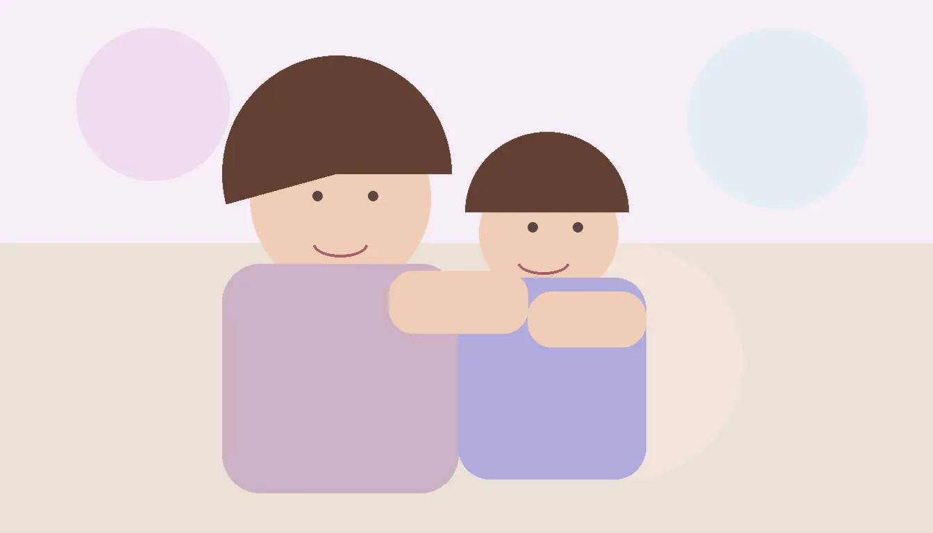 Znaczenie imienia Maksymilian pokazane w rodzinnej pastelowej scenie z mamą i synem we wnętrzu w stylu lifestyle