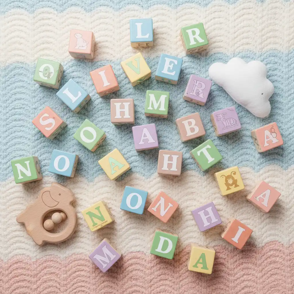 Rodzinna scena z chłopcem i rodzicami pokazująca ciepły, klasyczny klimat wokół wyboru imienia Tomasz dla dziecka